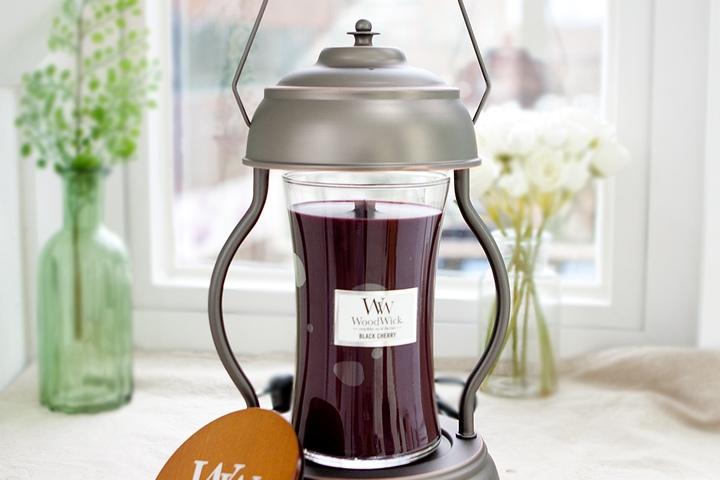 엔틱(Antique) 캔들워머+우드윅캔들 라지자+전구2개 세트(빛조절/타이머/터치)