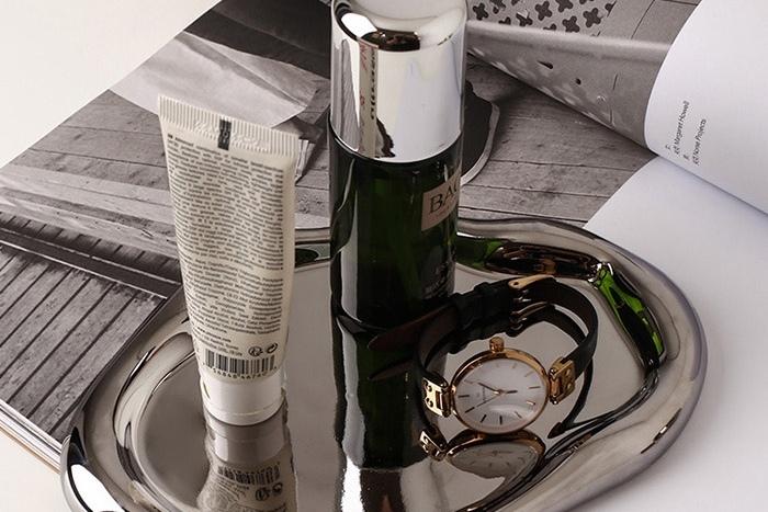 악세사리 진열대 오브제 구름 물결 메탈 트레이