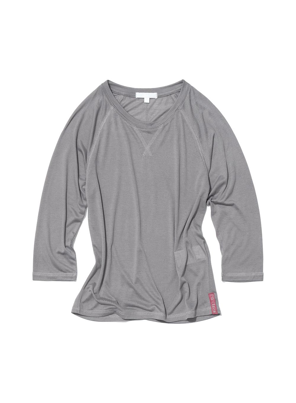 [WOMEN] PWC SHEER RAGLAN THREE-QUARTER SLEEVE TEE_GREY
