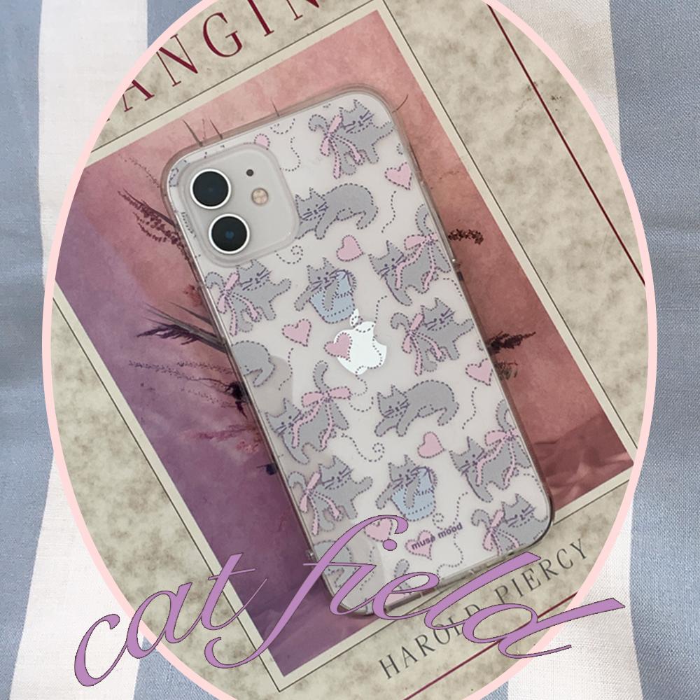 [open sale] cat field (clear) 아이폰케이스