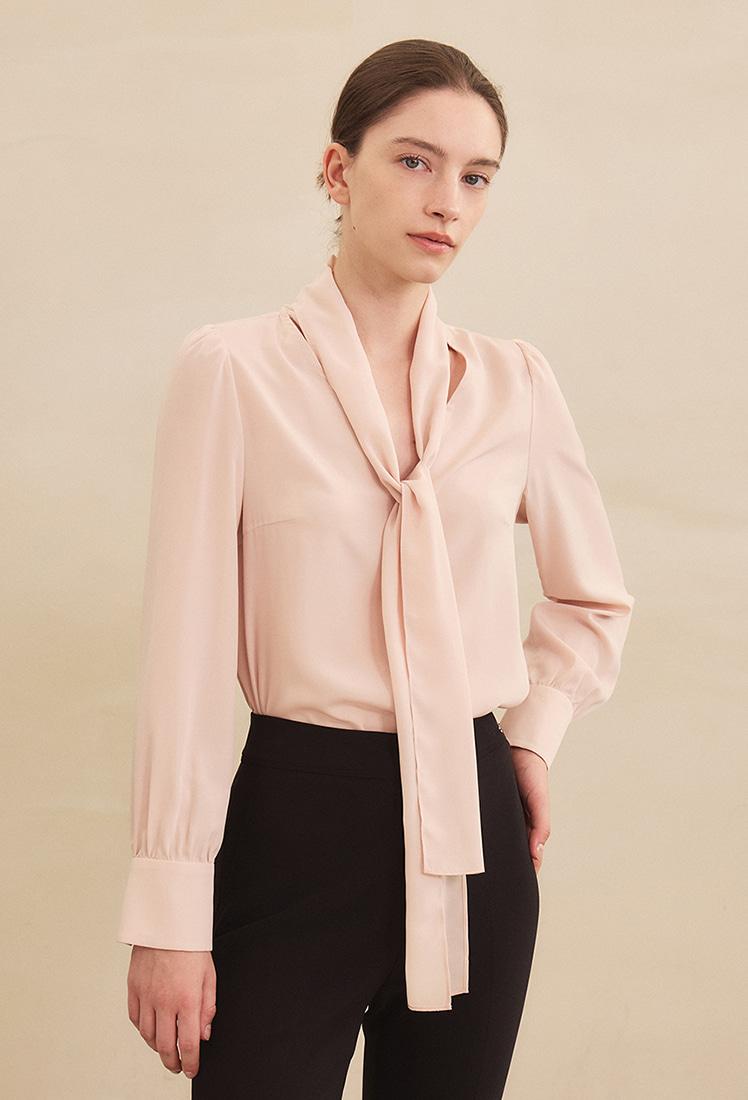 Kayla Tie Blouse (Pink)