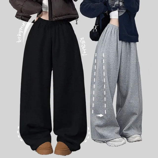 *숏,일반,롱*옆볼륨+핀턱*S~3XL* 벌룬핏 투웨이 메가 와이드 롱 트레이닝 팬츠 3COL