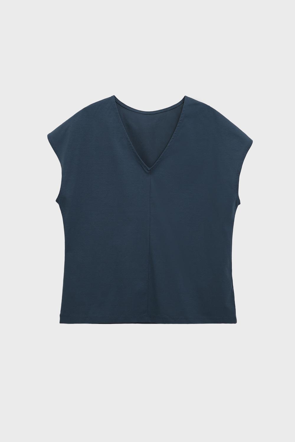 Wing Shoulder V-Neck T-Shirt