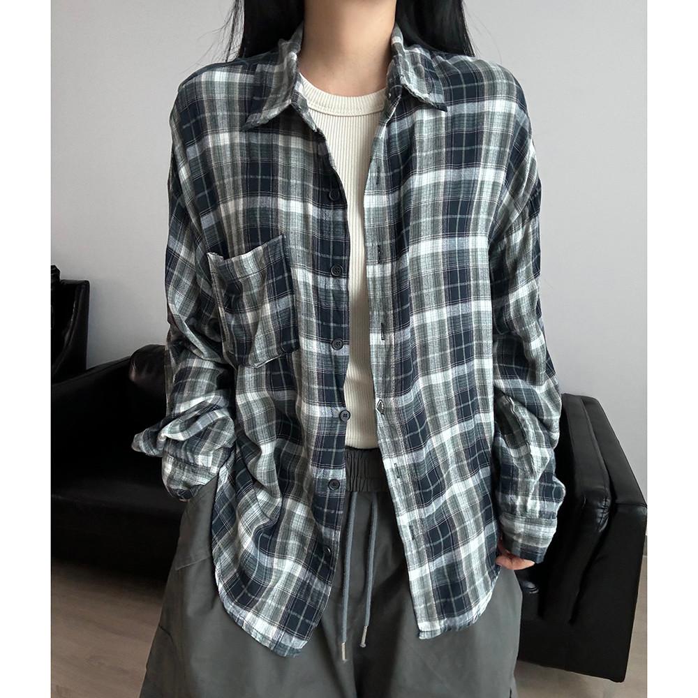 city rayon check shirt 시티 레이온 체크 셔츠 (2color)