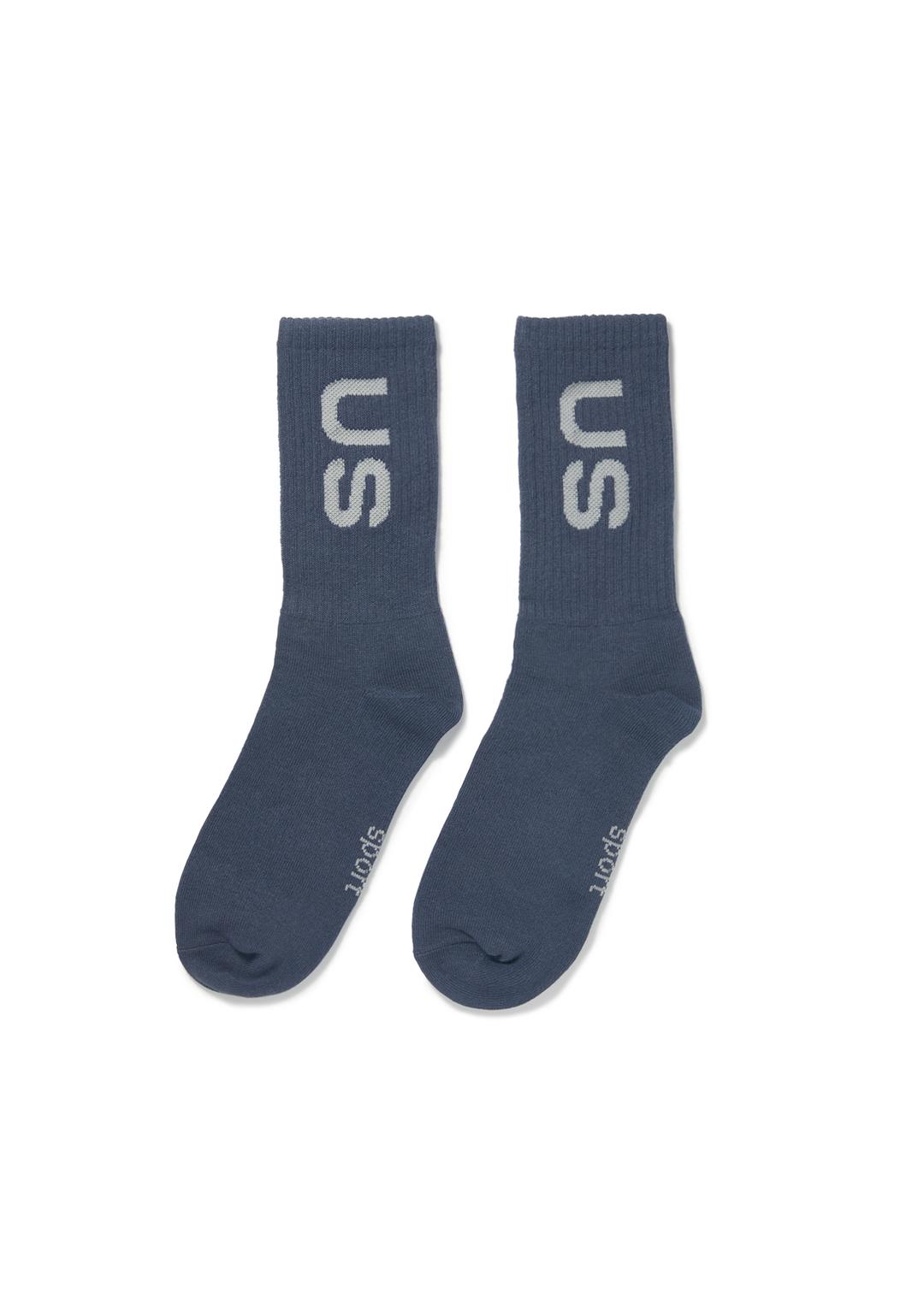 US LOGO SOCKS NAVY