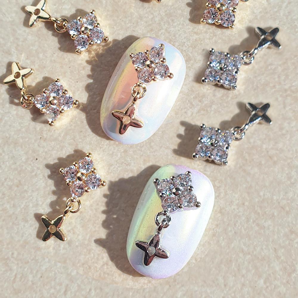 플라워 시크릿댕글 파츠 젤 네일 셀프 웨딩 재료