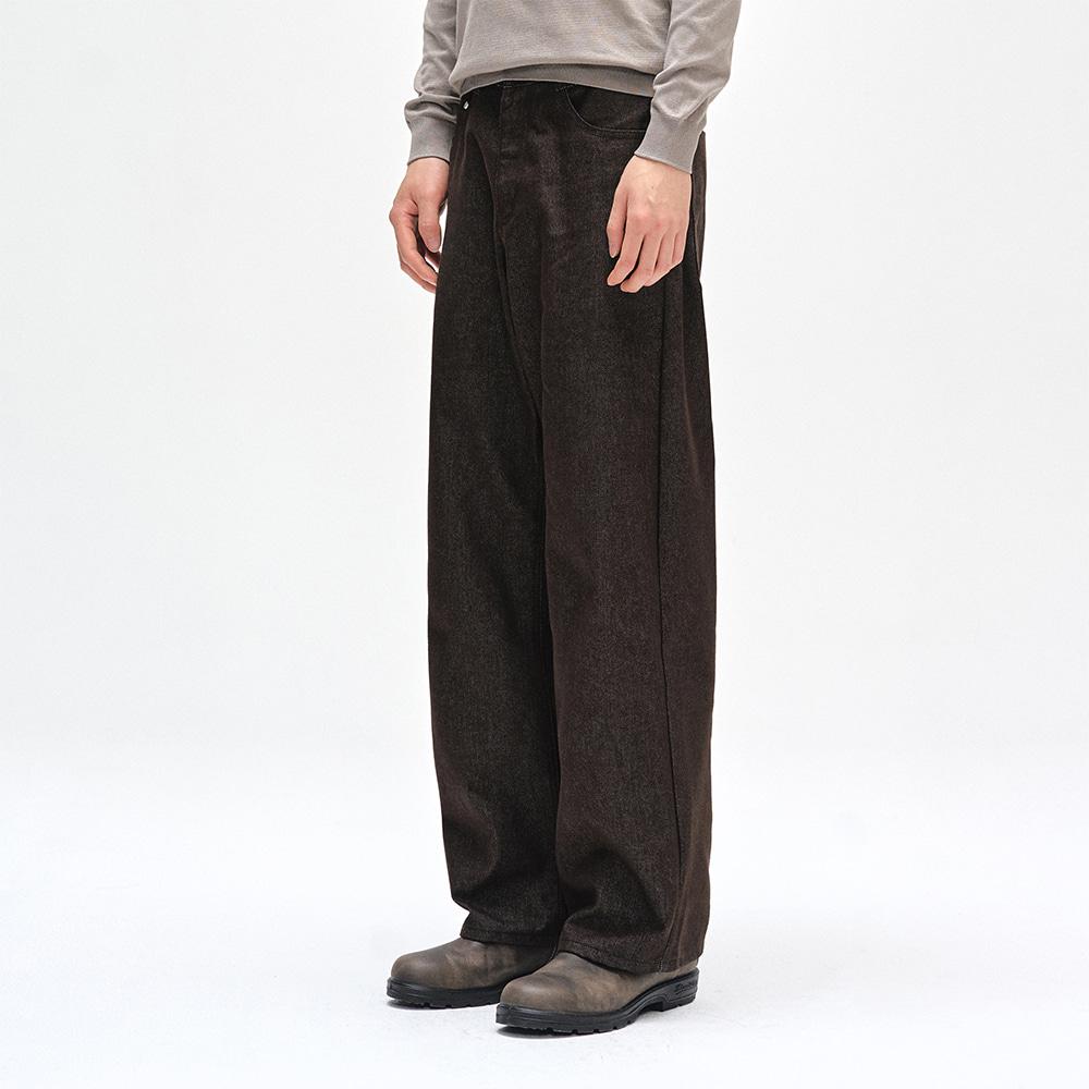 [기모본딩]Mid Rise Wide Jeans DCPT027WCPBrown