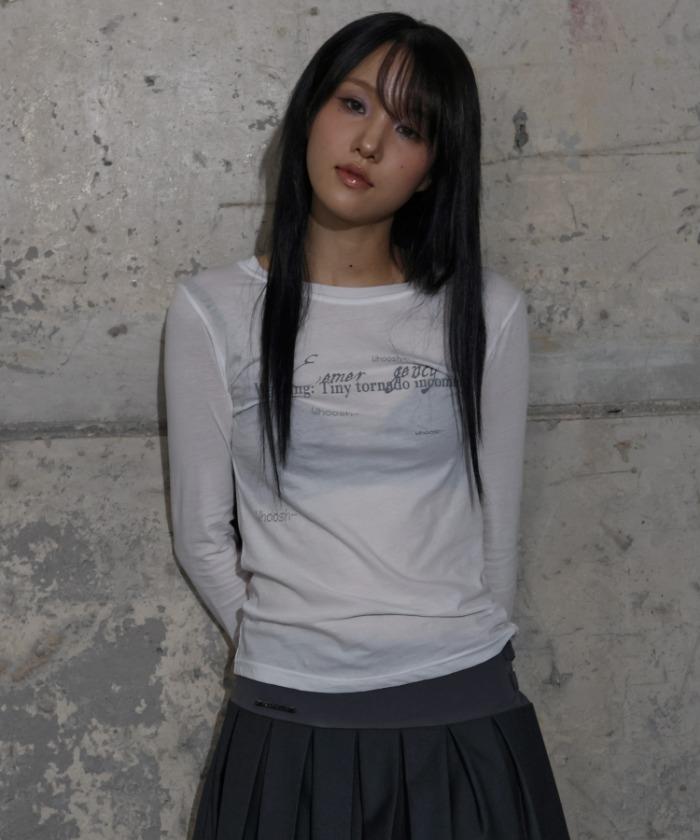 BACK CROSS LONG SLEEVE (WHITE) F25ZB027