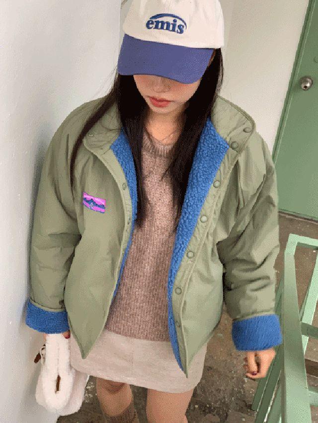 [☃양털리버시블/고프코어] 투톤 양면 덤블 야상 자켓 점퍼-3color반인찌