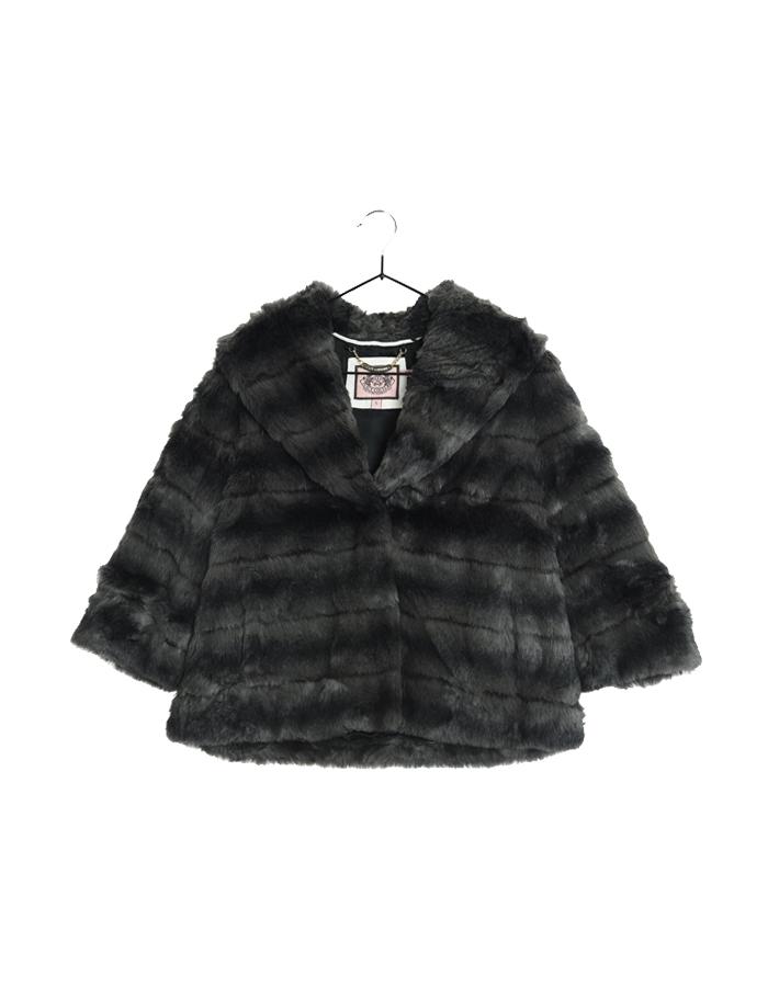 JUICU COUTURE 쥬시꾸띄르 페이크퍼 숄카라 자켓/WOMAN M