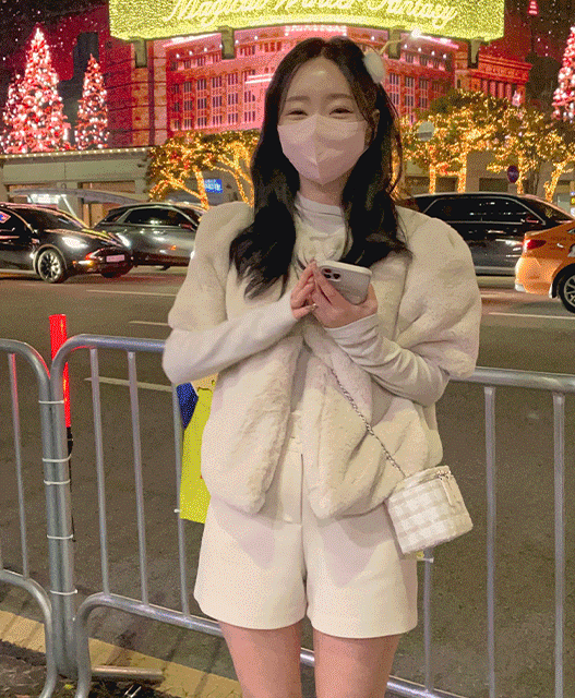 홀리데이 퍼프 반팔 퍼자켓(2color)