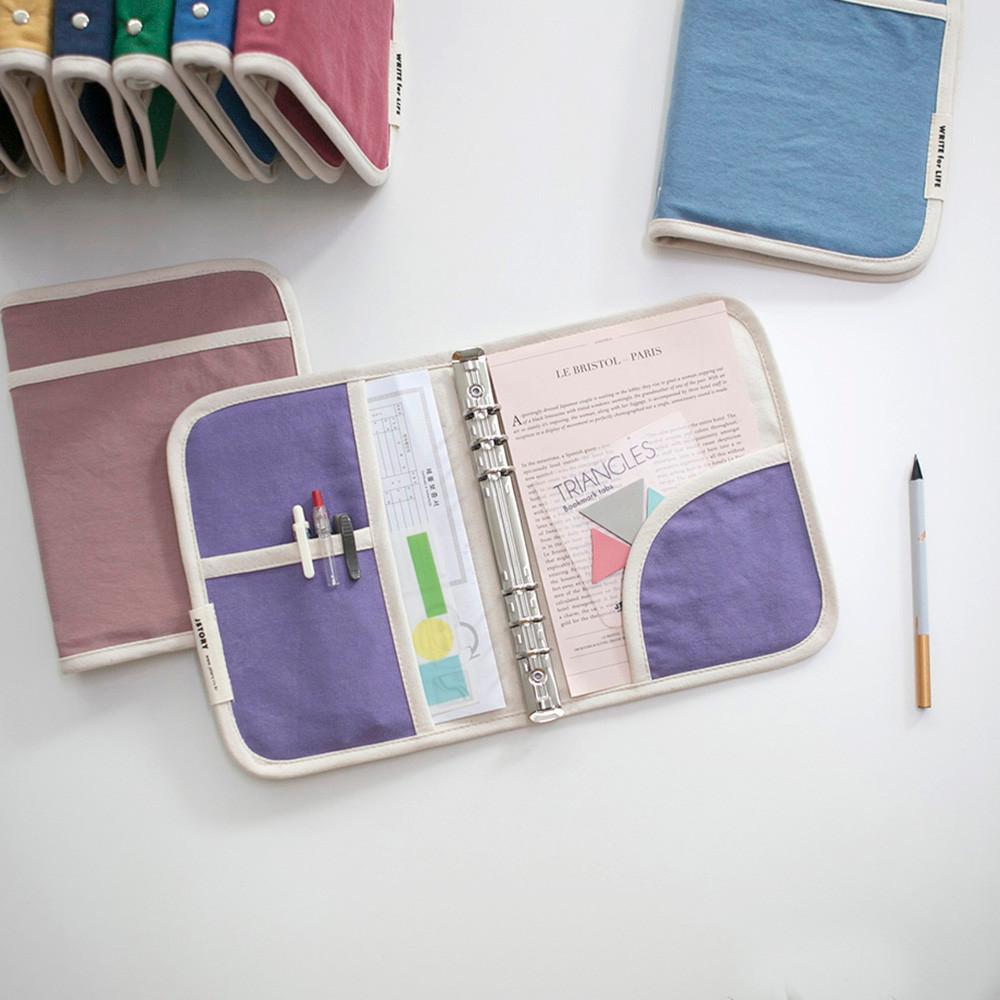 제이스토리 A5 패브릭 6공 다이어리커버 육공바인더