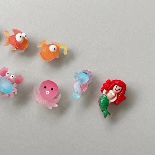 바다 속 동물 친구들 크록스 지비츠 세트 (8pcs)