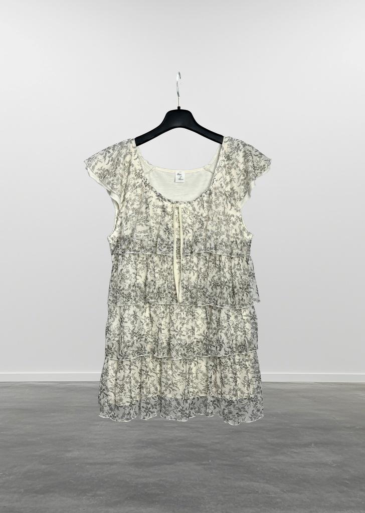 PAIX ET DOUX pattern short sleeve blouse