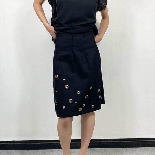 EYELET DETAILS SKIRT