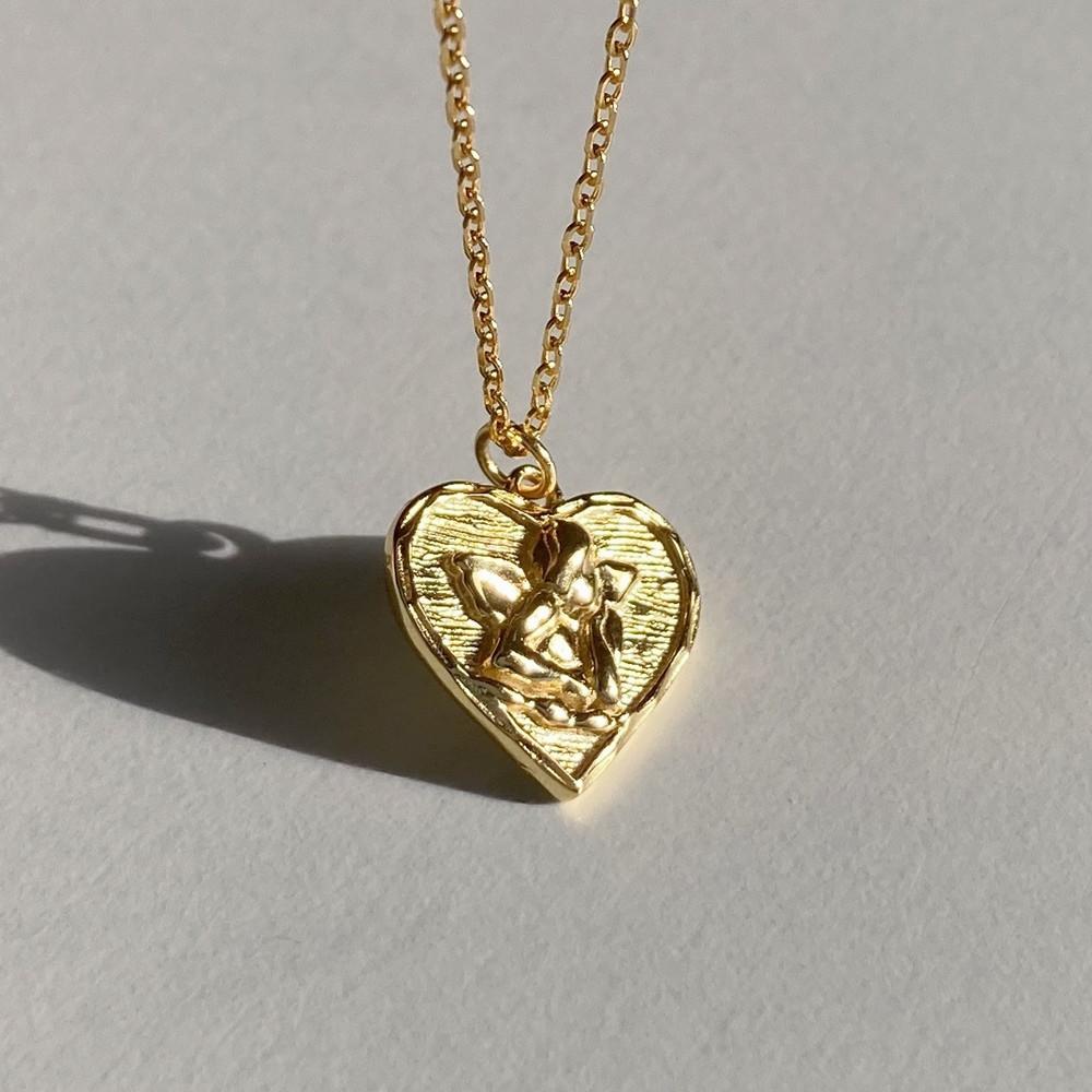 빈티지목걸이 볼드 팬던트 도금목걸이