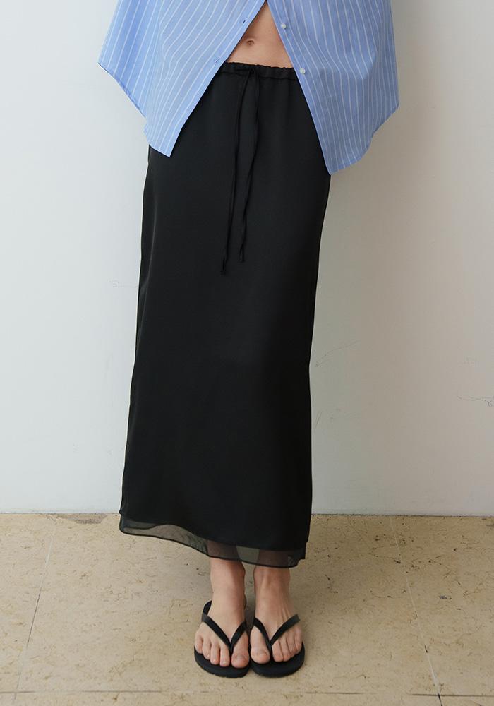 SATIN LAYER STRING SKIRT_BLACK_OF1C2XSK01BKA