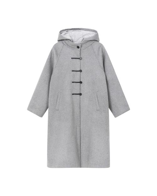 【MISEKI SEOUL】Hoodie long duffle Coat / 追跡付 미세키서울(MISEKI SEOUL) Hoodie long duffle Coat CHARCOAL