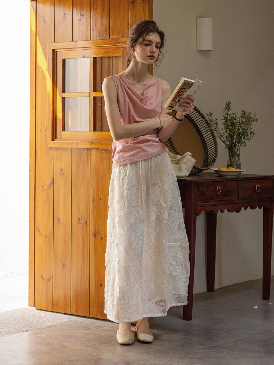 데일리아트 7/15일 예약배송_DA_Cut flower split skirt DA_Cut flower split skirt