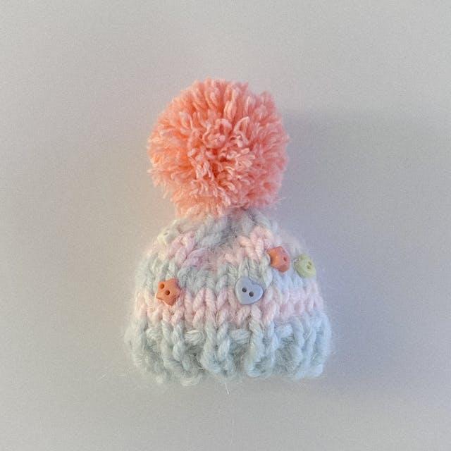 winter bell beanie - cotton candy