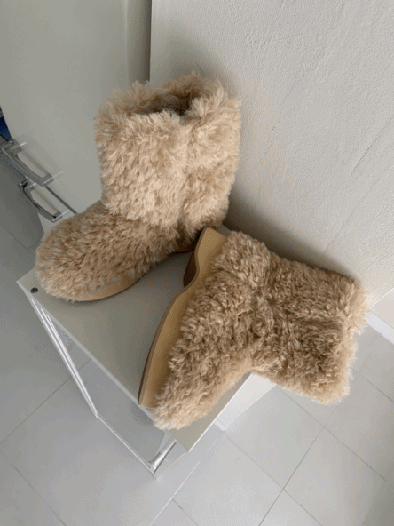 오버로즈 에스키모 하프 털 통굽 어그부츠(2color)