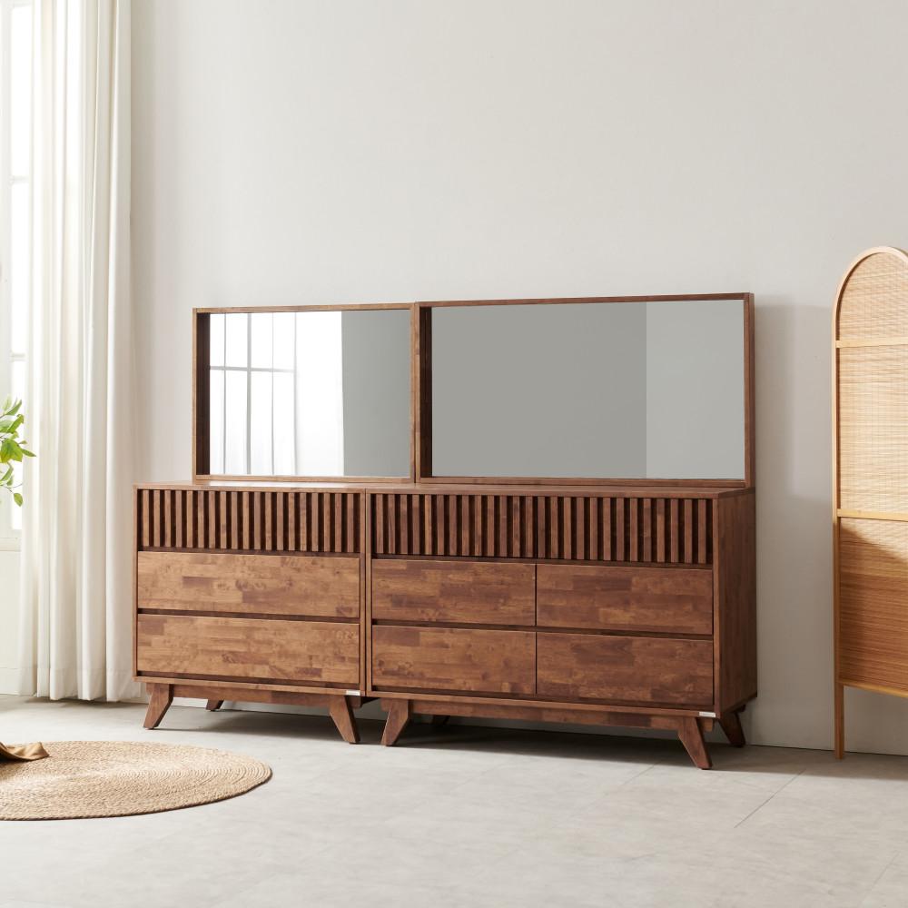 썸앤데코 자스민 고무나무 원목 900 1200 서랍장용 경(거울)