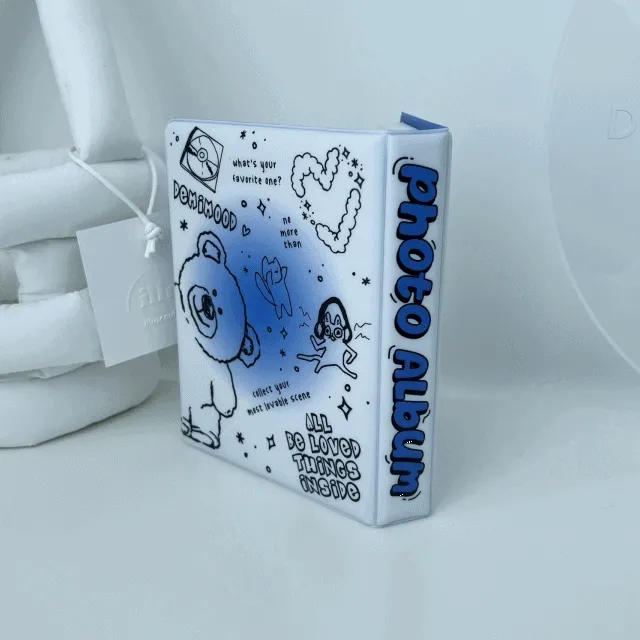 [B 묶음구매할인] 블루이즘 테디베어 포토앨범 무광 에폭시 2mm 하루필름 포토이즘 네컷 사진 앨범 포카 바인더