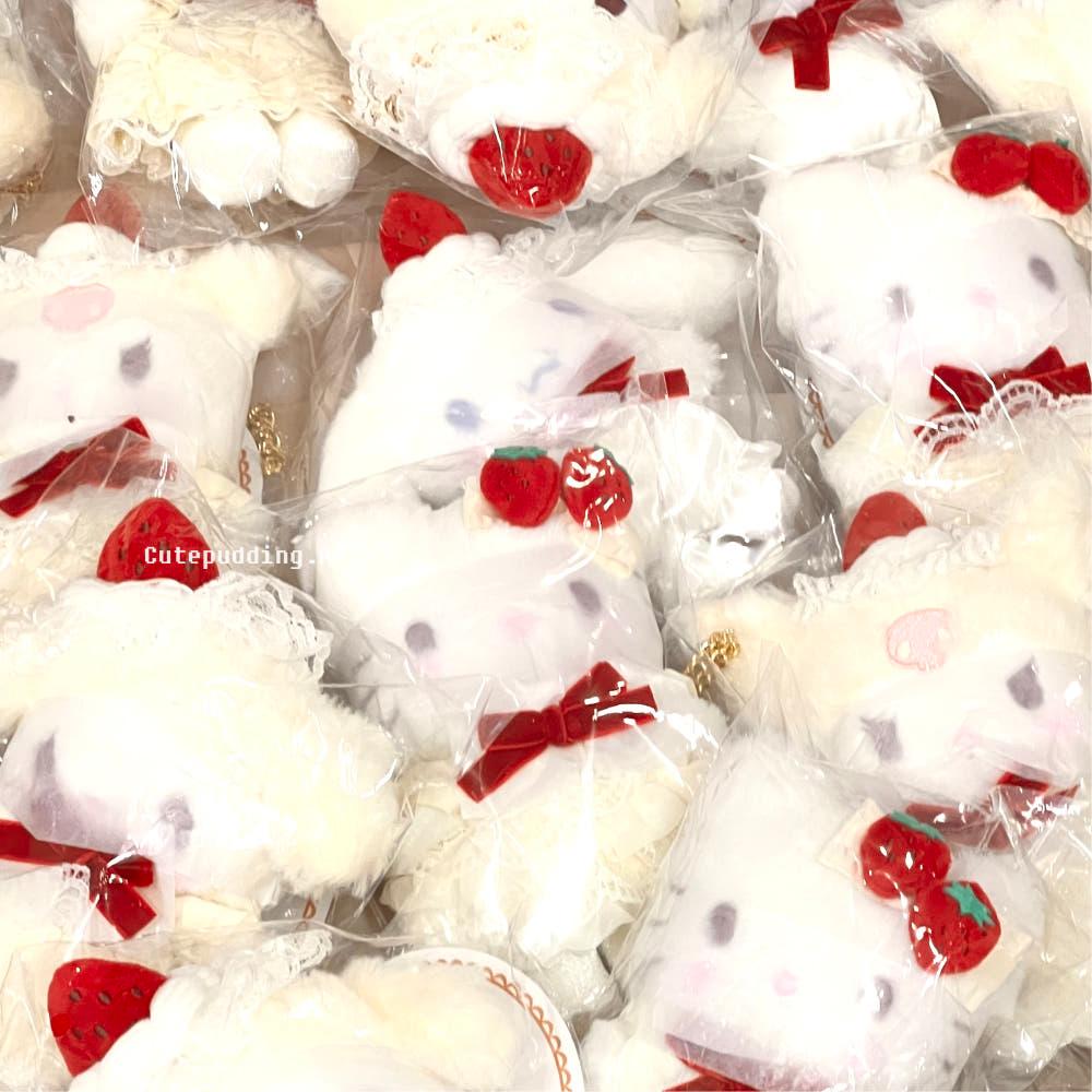 산리오 쇼트케이크 마스코트 홀더 인형 (키티,마이멜로디,쿠로미,시나모롤)