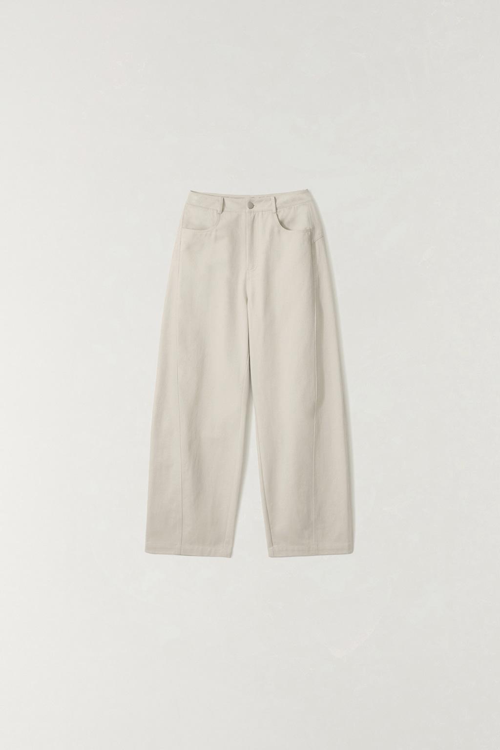 커브드 릴렉스 팬츠 NATURAL