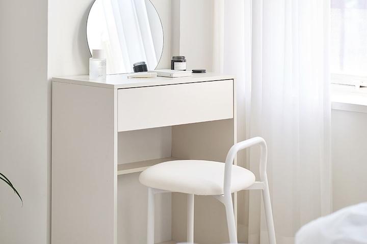 모모 콘솔 원목 틈새 수납 수납장 화장대 600