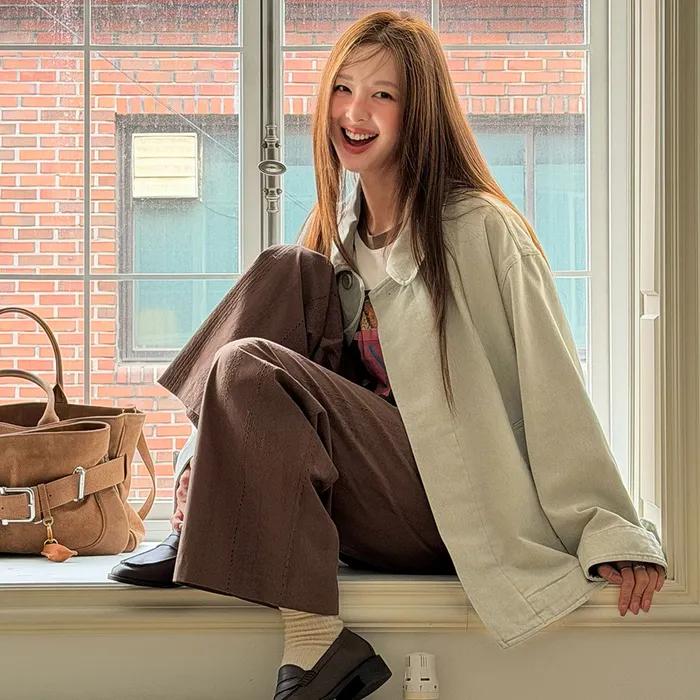 [지구 PICK] Lace Pattern Wide Pants(Brown)