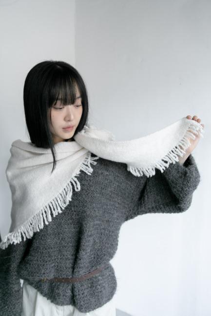 fringe pancho muffler(3colors)
