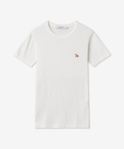여성 폭스 패치 반소매 티셔츠 - 화이트 / FW00140KJ0012P100