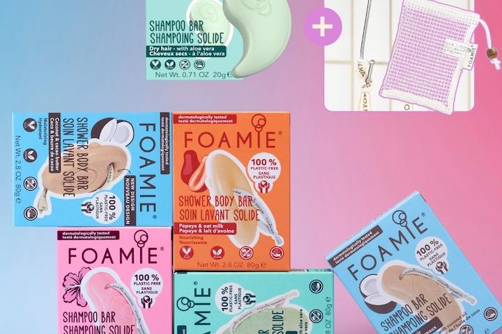 선물세트 샴푸바 3종&바디바 2종 + (여행용 미니,S자고리,비누망 증정)