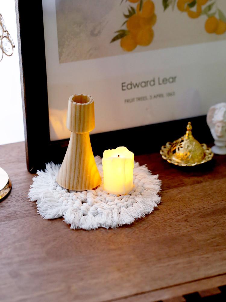 마크라메코스터 티코스터 캔들받침 2type