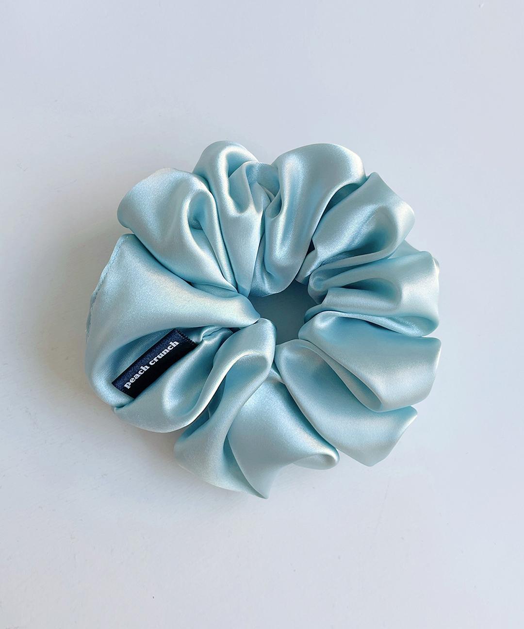 [made] 민트 실크 새틴 스크런치 슈슈 곱창끈 헤어밴드 (2 size)