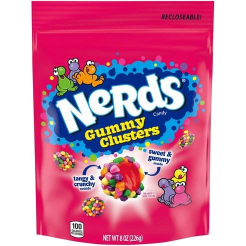 [미국직배송]너드 구미 클러스터 젤리 226g Nerds Gummy Clusters Candy 8oz, 226g, 1개 - 사탕 | 쿠팡