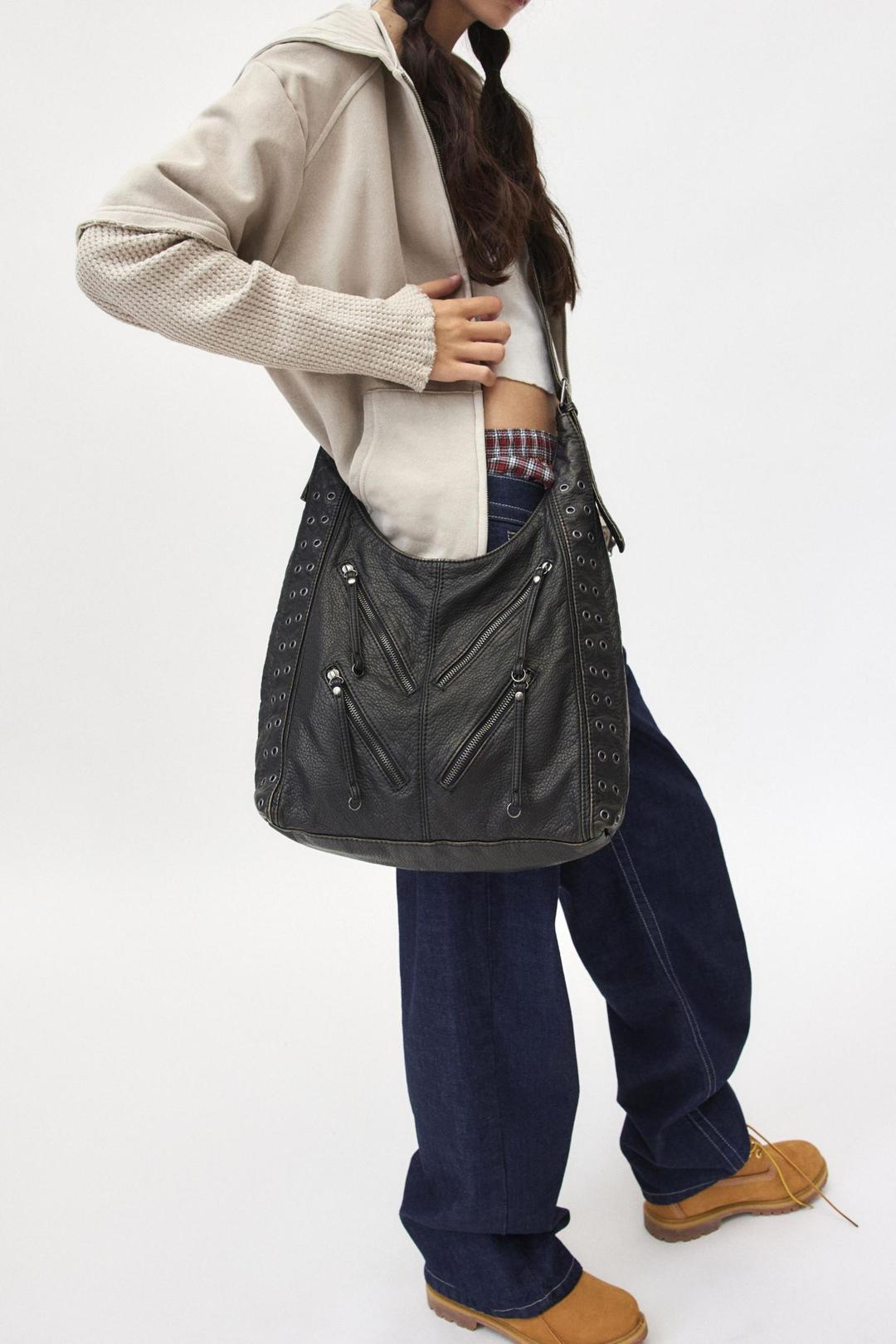 침묵 + 소음 지퍼 호보 백