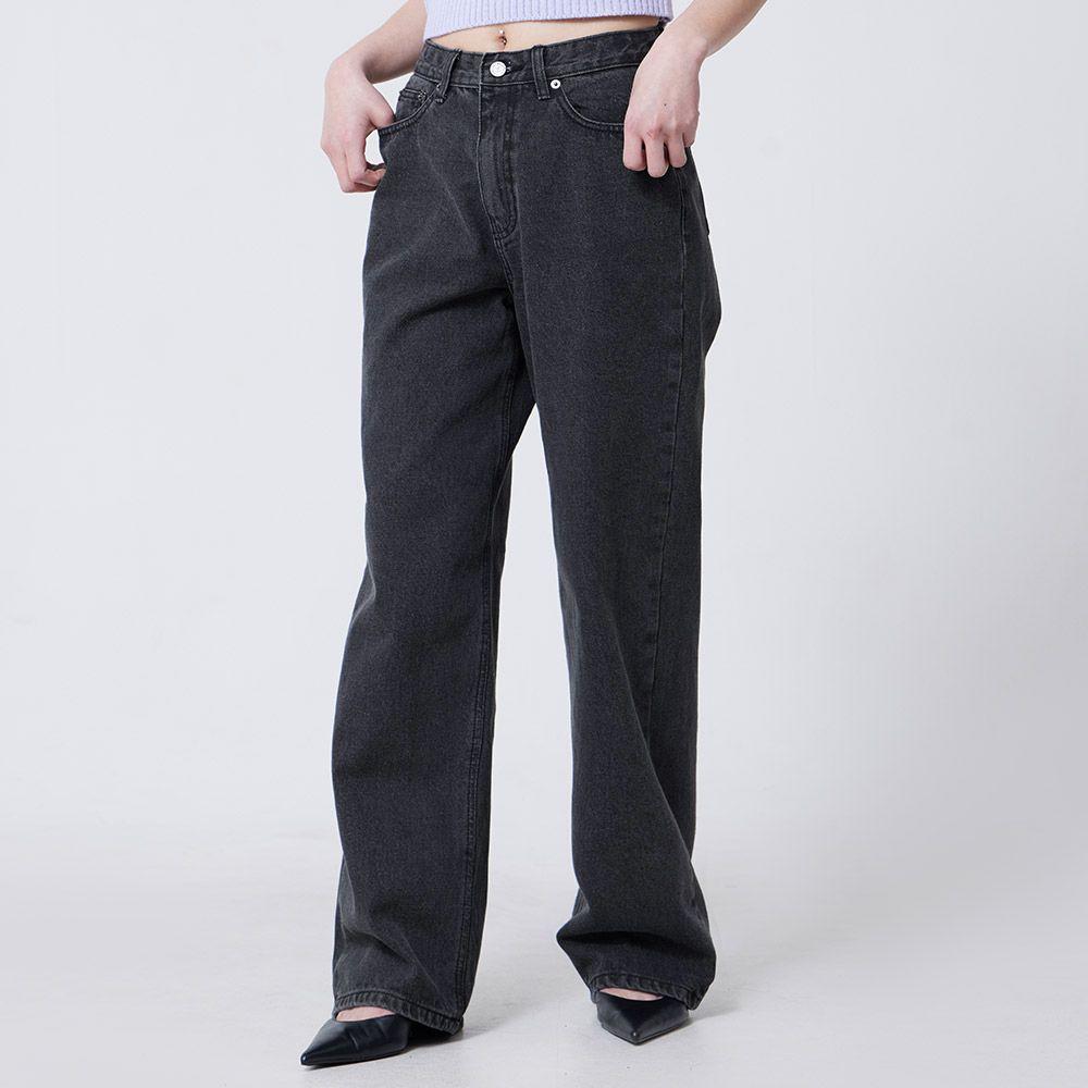 (기모 옵션) [9154] MC 와이드 데님 (블랙그레이)