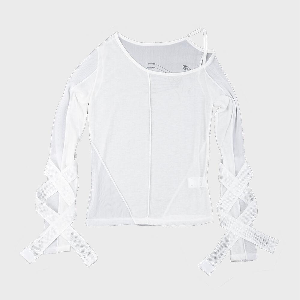 Bandage Mesh T-shirt / White