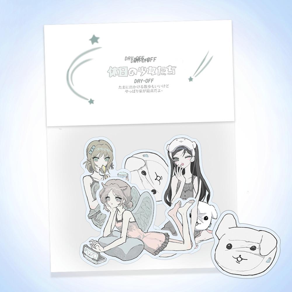 [와사(WASA)]  휴일의 소녀들 조각스티커