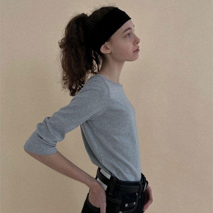 [24 SPRING][SALT Label] BRONN SLIM T-SHIRT_GRAY