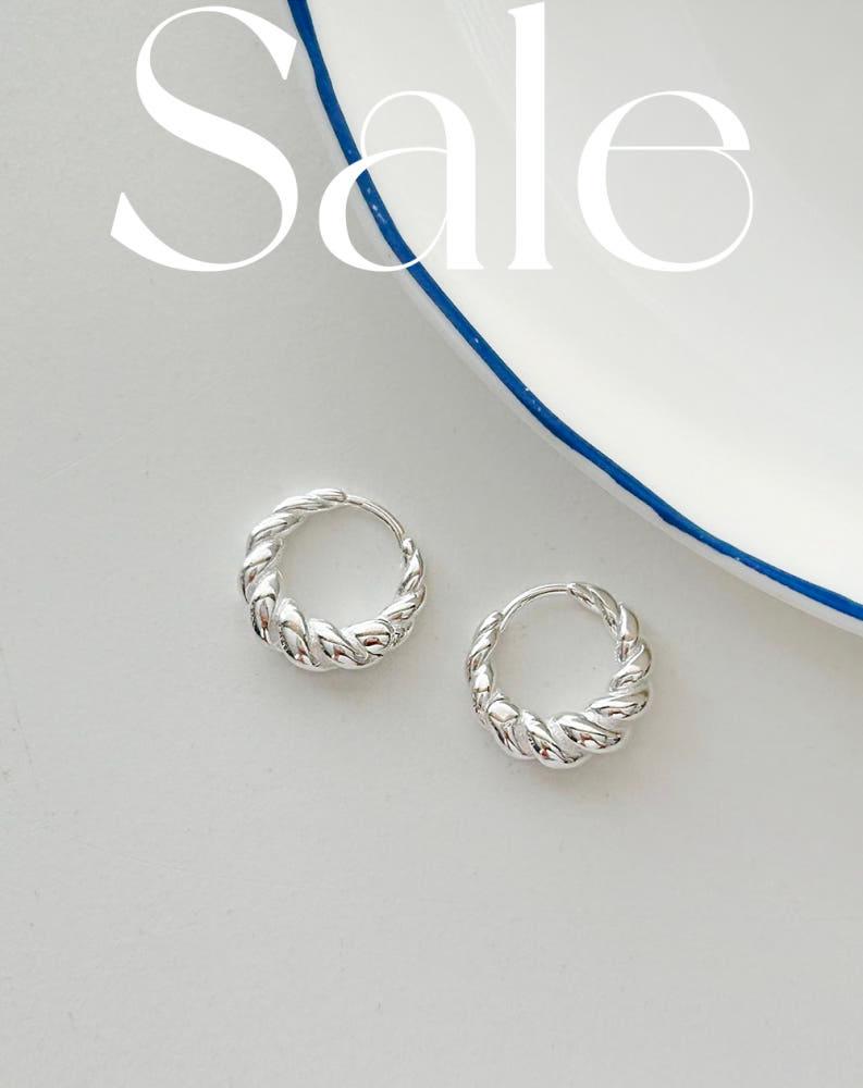 SALE 러브유어셀프실버925 링귀걸이 볼드귀걸이 은귀걸이 실버귀걸이 원터치귀걸이 꼬임귀걸이 꼬임