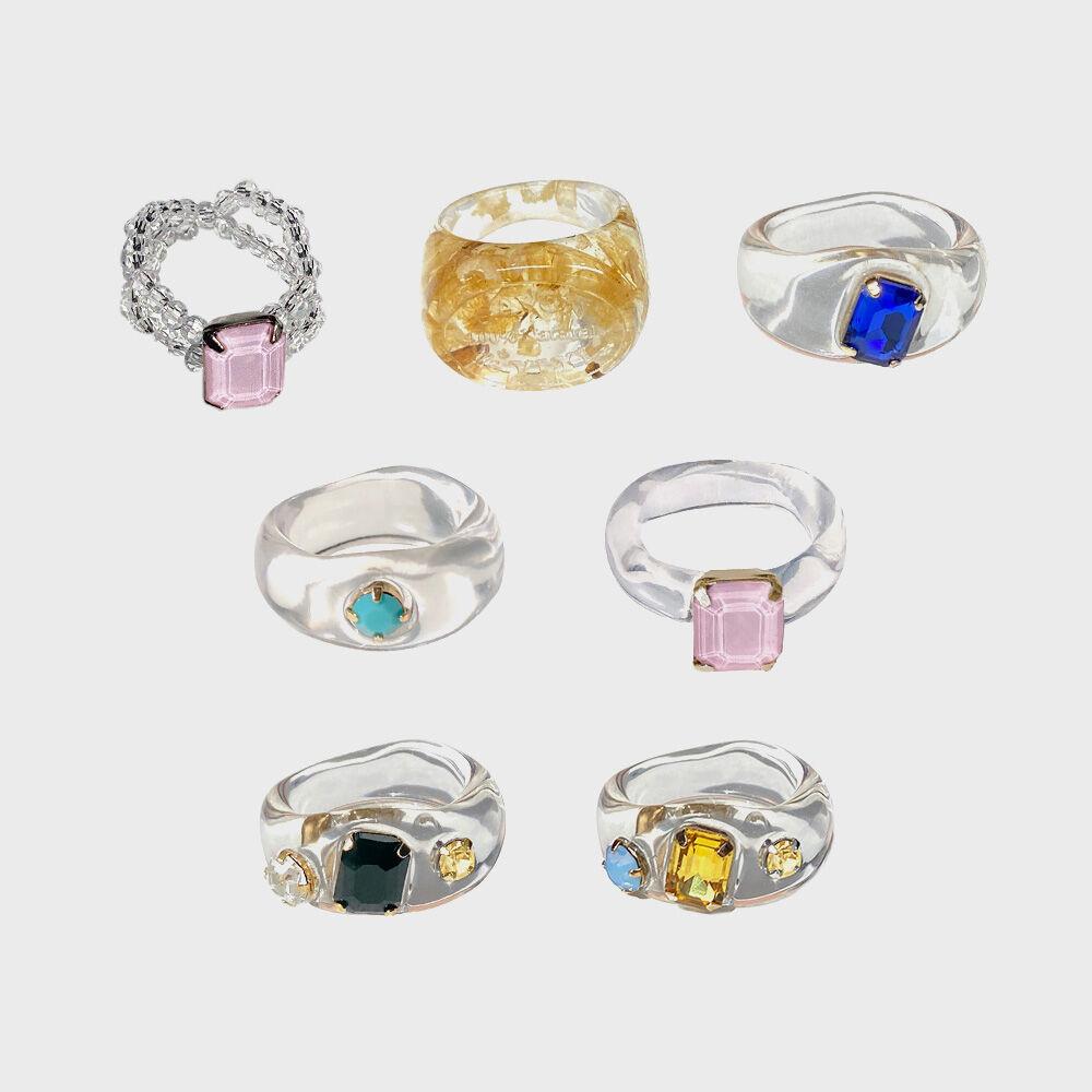 SUMMER CLEAR RING - 7SKU