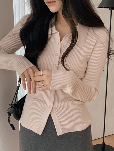 촉촉소프트 슬리밍 카라 니트 가디건