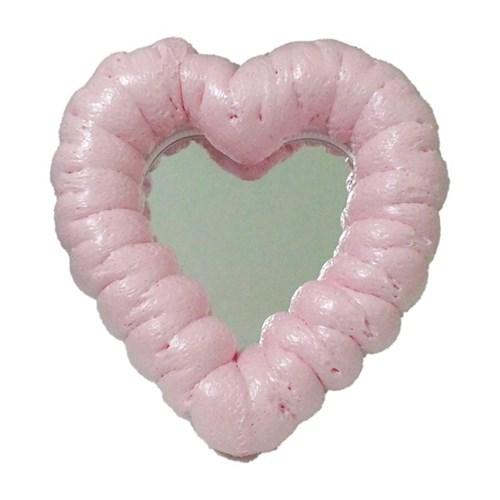 핑크 하트 조각 거울 piece of heart mirror_ pink