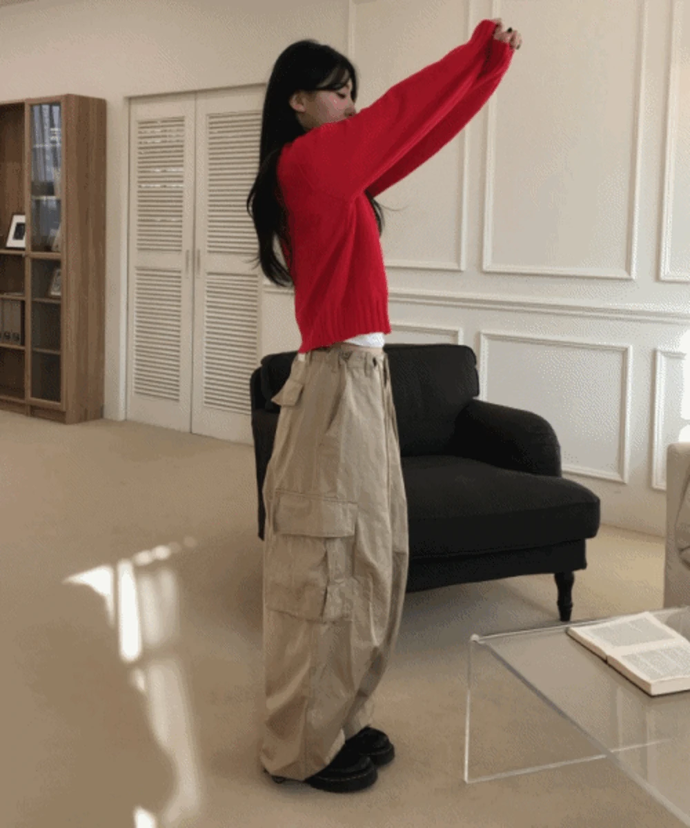 [허리조절/모델소장] 포시즌 와이드 벌룬핏 카고팬츠