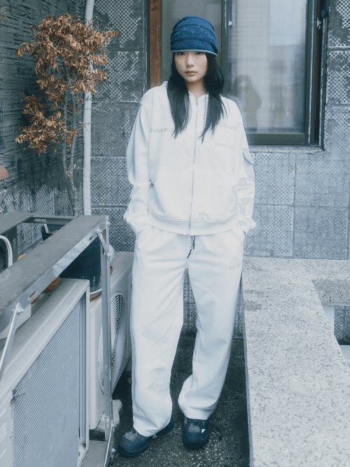 노웨어 스웻 팬츠 화이트