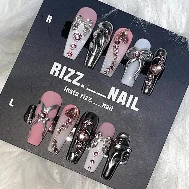 [BEST]핑크 인 발레 네일팁