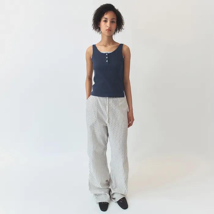Stripe Easy Pants / Ivory